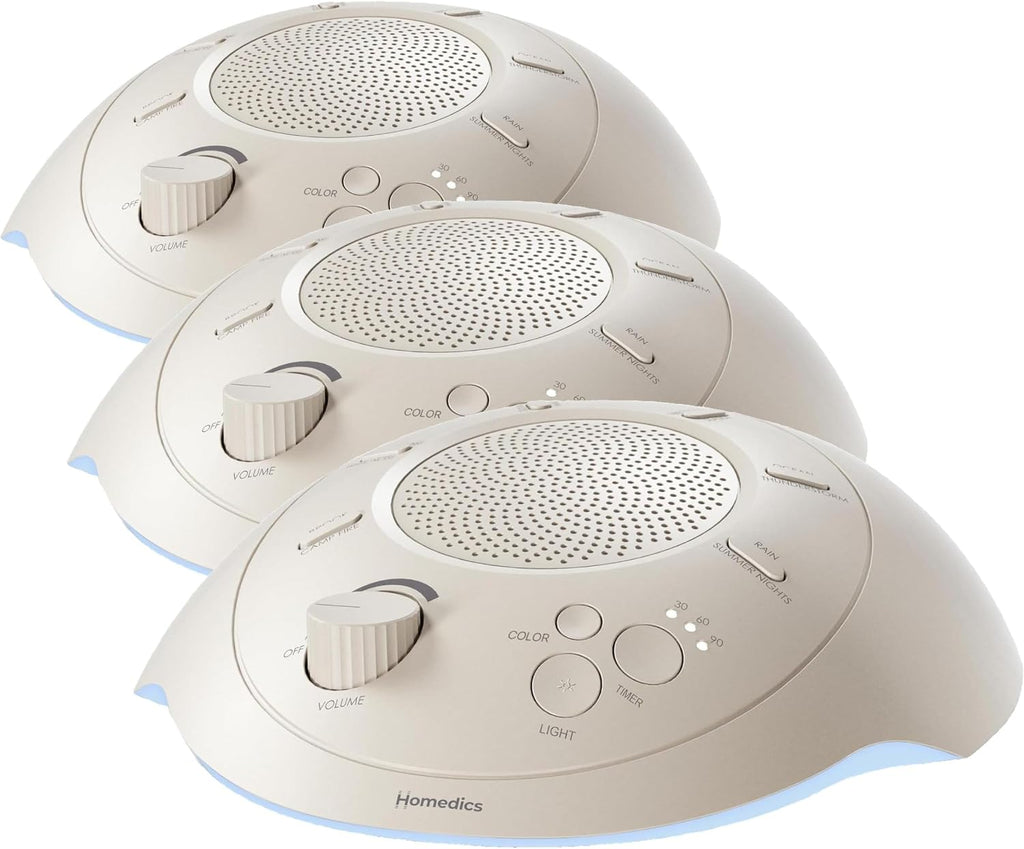 Homedics Sleep Better Portable Sound Machine, Night Light,12 Soothing Sounds Including White Noise, Rain & Thunderstorm, Ultra-Portable…