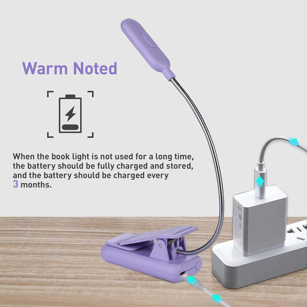 Vavofo Rechargeable Book Light for Reading in Bed Kids, 7 LED Reading Light with 9-Level Warm Cool White Daylight, Eye comfort Lamp with…
