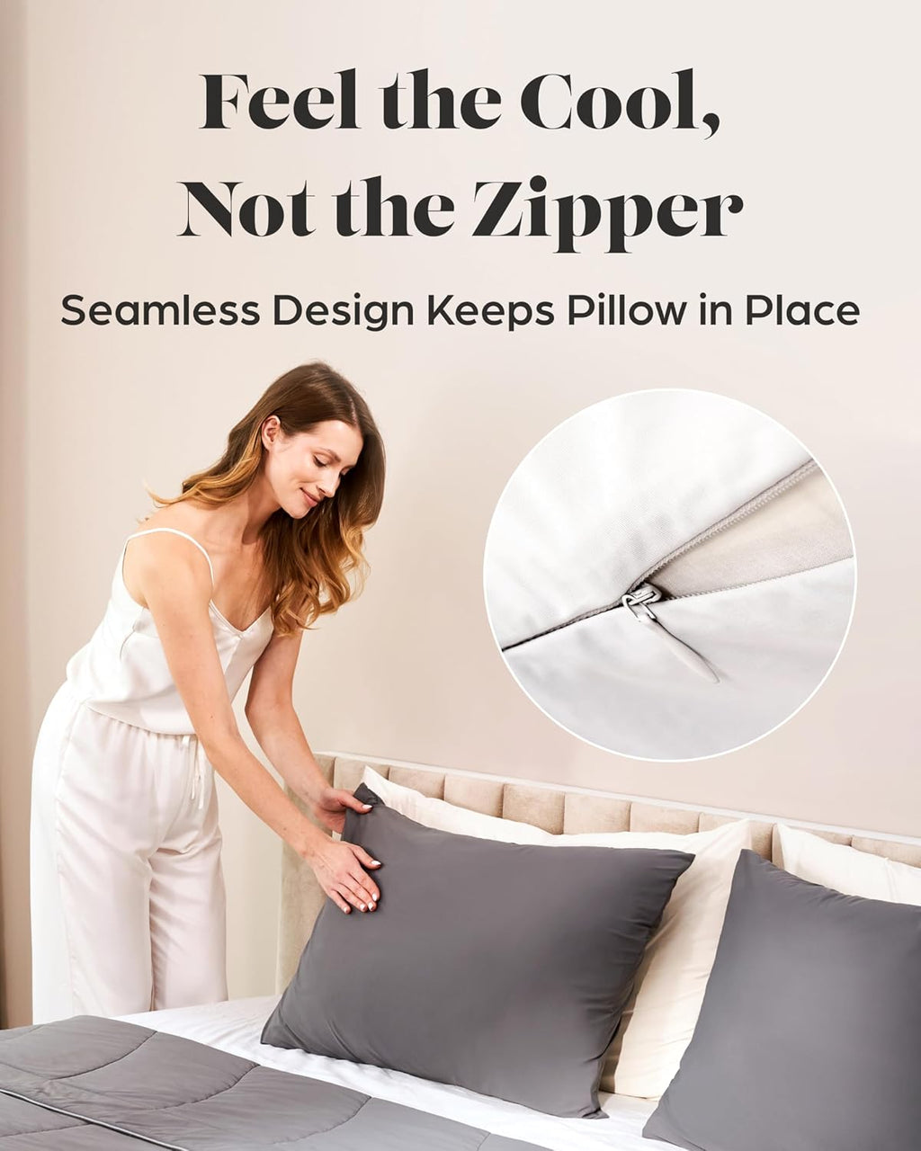 LavishComforts Lavish Comforts® Cooling Pillow Cases for Hot Sleepers – Cool, Ultra-Soft Pillow Cases for Acne & Frizz, Anti Acne Pillow Ca…