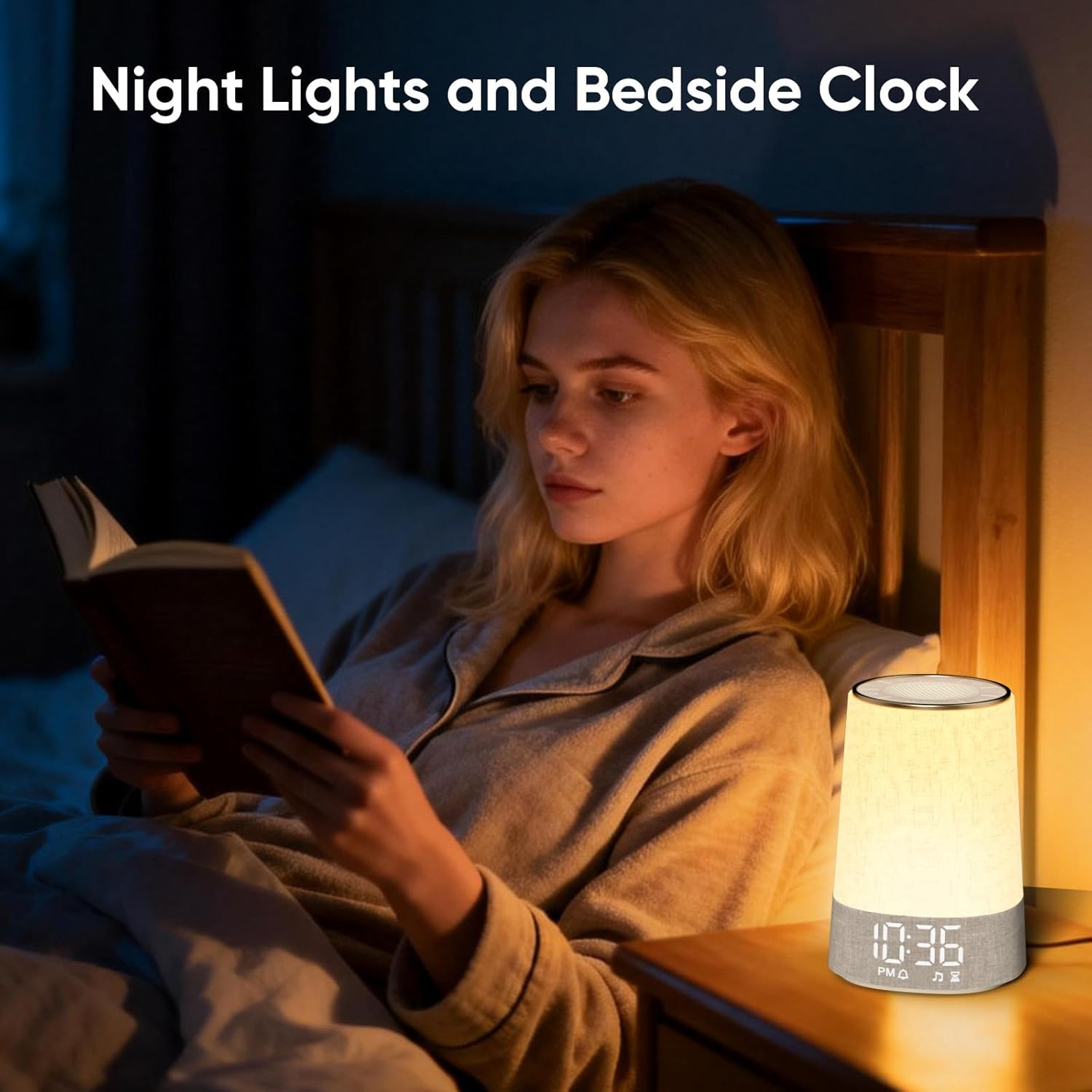 AFEXOA Sunrise Alarm Clock with Wake Up Light, White Noise Machine with 30 Soothing Sounds, Dimmable Display, Night Light for Bedroom…