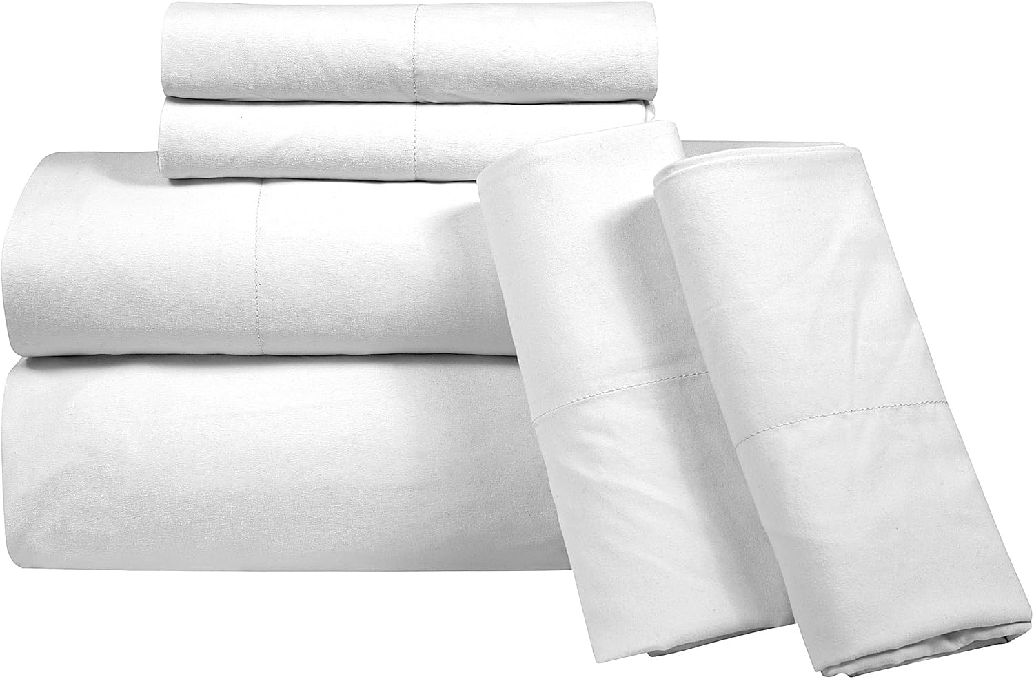 Royalelinens ROYALE LINENS 1500 Thread Cooling Sateen Count Poly/Cotton Sheet Set - 6 Piece King Bed Sheets - 1 Fitted, 1 Flat, 4 Pillow Ca…
