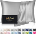 Home Silk Pillowcase for Hair and Skin, Mulberry Silk Pillow Cases King Size, Soft Anti Acne Cooling Sleep Both Sides Natural Silk Satin Pi…