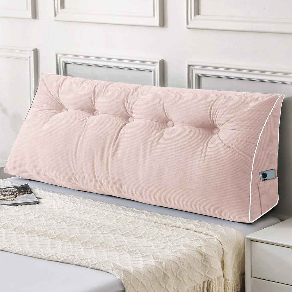 Sasttie Headboard Pillow Queen, Triangular Wedge Pillow Headboard, Wedge Headboard Pillow for Bed Sofa, Daybed Pillows for Sitting up, Read…