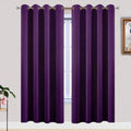 Yakamok Purple Blackout Curtains for Bedroom, Grommet Thermal Insulated Room Darkening Blackout Drapes for Living Room, 2 Panels,52W x…