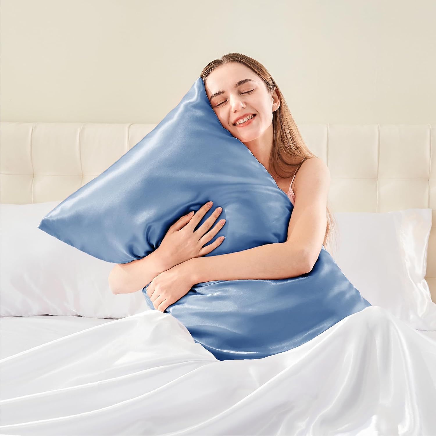 Bedelite Satin Body Pillow Cover, Super Soft and Cooling Body Pillow Pillowcase for Hair and Skin, Breathable Silky Full Long Pillowcase Co…