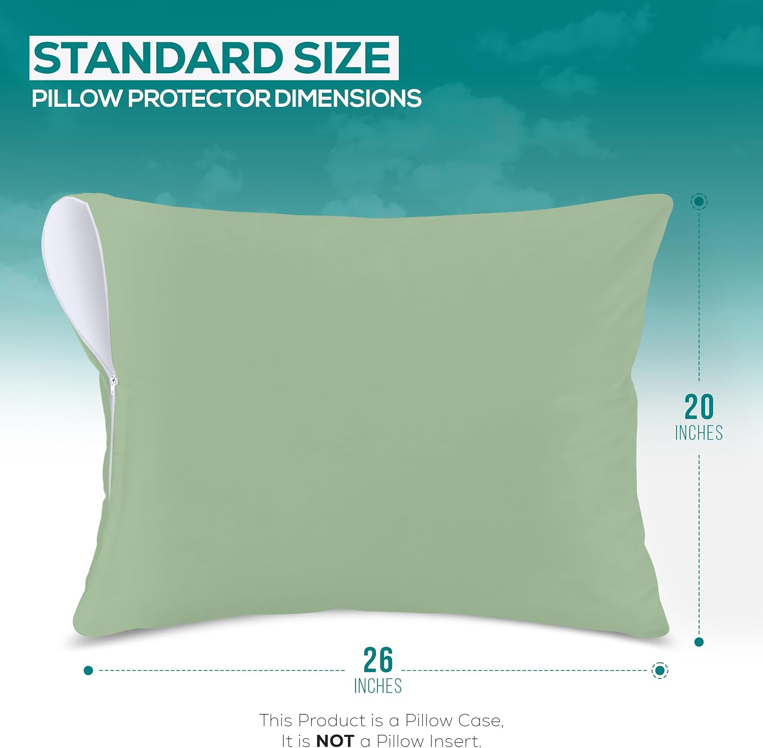Utopiabedding Utopia Bedding 100% Waterproof Pillow Protectors with Zipper Standard Size (Set of 2), Bed Bug and Dust Mite Proof Zippered P…
