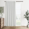 Guken White 100% Blackout Linen Curtains 60 Inch Wide by 84 Inch for Living Room Bedroom Back Tab Thermal Insulated Black Out 1 Drapes Room…