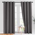 Nicetown Gray Blackout Curtains for Bedroom 84 inches Long - Thermal Drapes Grommet Room Darkening Light Blocking Curtains Window Treatment…