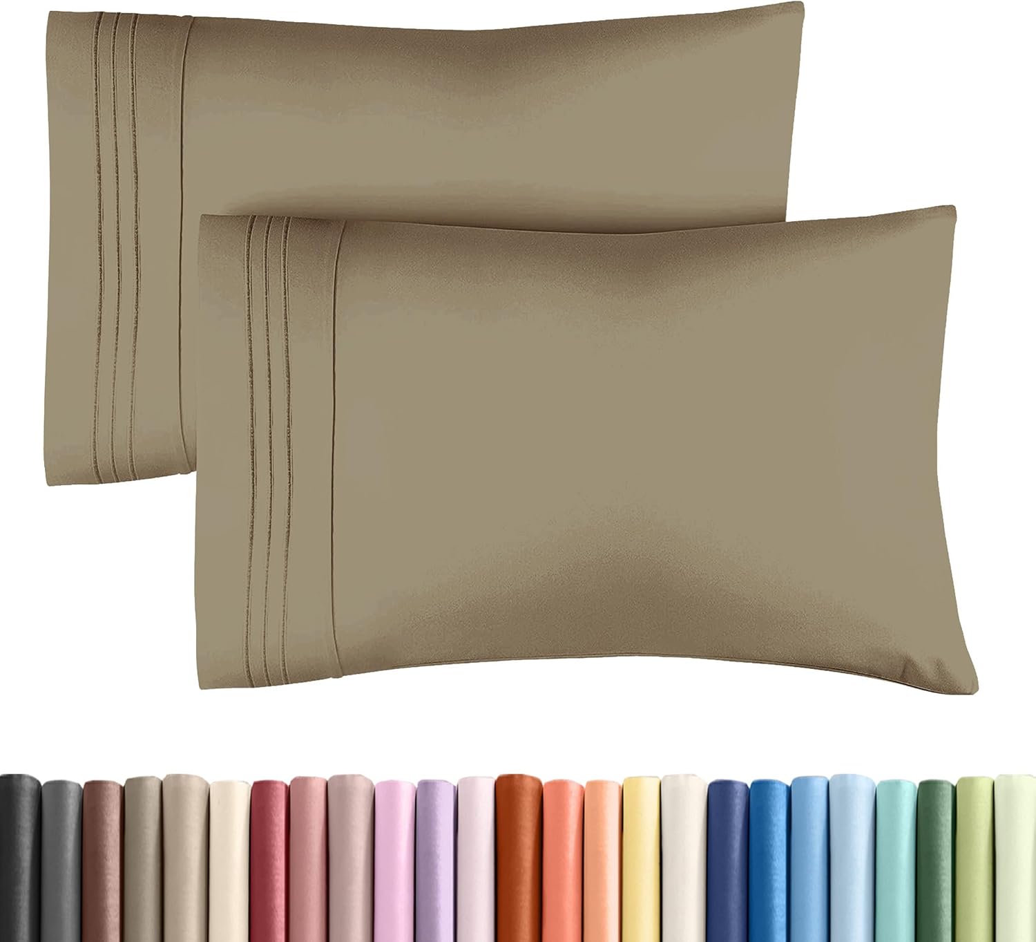 King Pillow Cases Set of 2 - Ultra Soft Hotel Quality Pillowcase Covers - Comfy, Cozy & Wrinkle Free - Shrinkage, Stain and Fade…