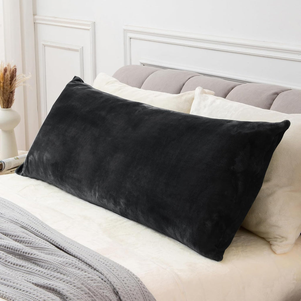 Bedelite Body Pillow Cover with Zipper Closure, Super Soft and Cozy Fuzzy Fleece Pillowcase 20 x 54 Inches, Luxury Fluffy Plush Long Body P…