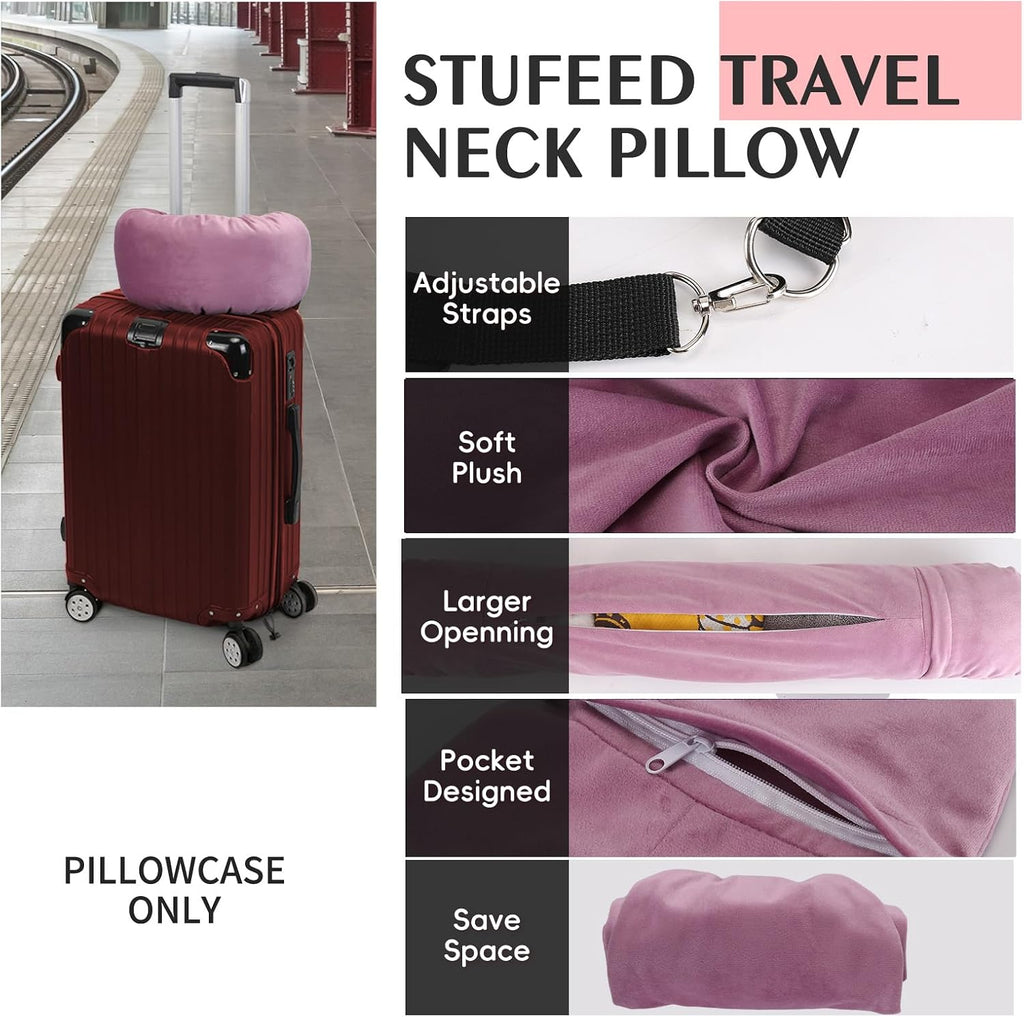 Stuffable Travel Pillow, Stuffable Neck Pillow for Travel, Neck Pillow Stuffed with Clothes Storage - No Extra Baggage Fees, Fits 5+ Days…