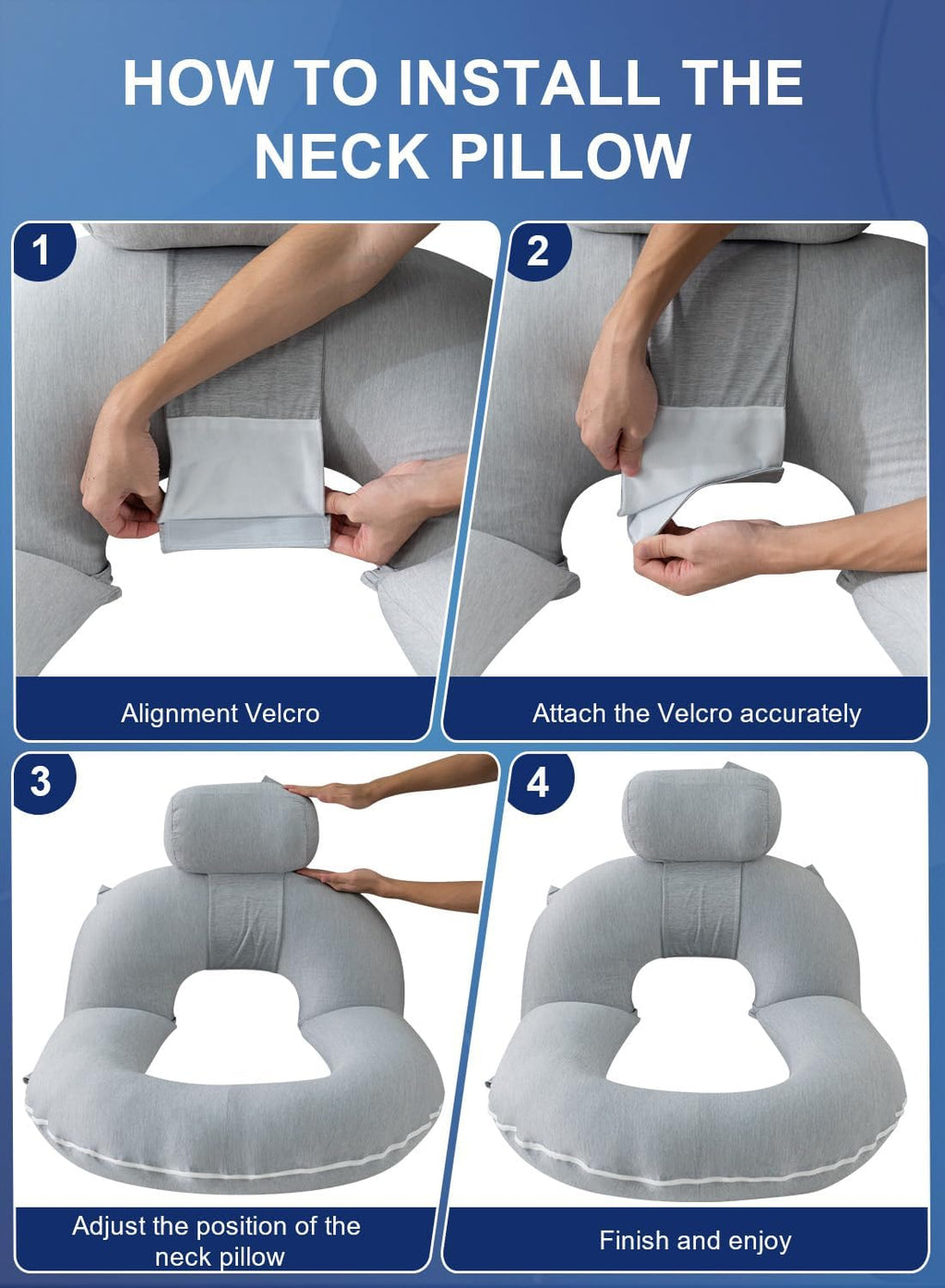 Insen Reading Pillow, Back Pillow for Sitting in Bed for Reading, Nurse & Relax, Reading Pillow for Adults, Moms & Kids, Sit Up Pillow for…