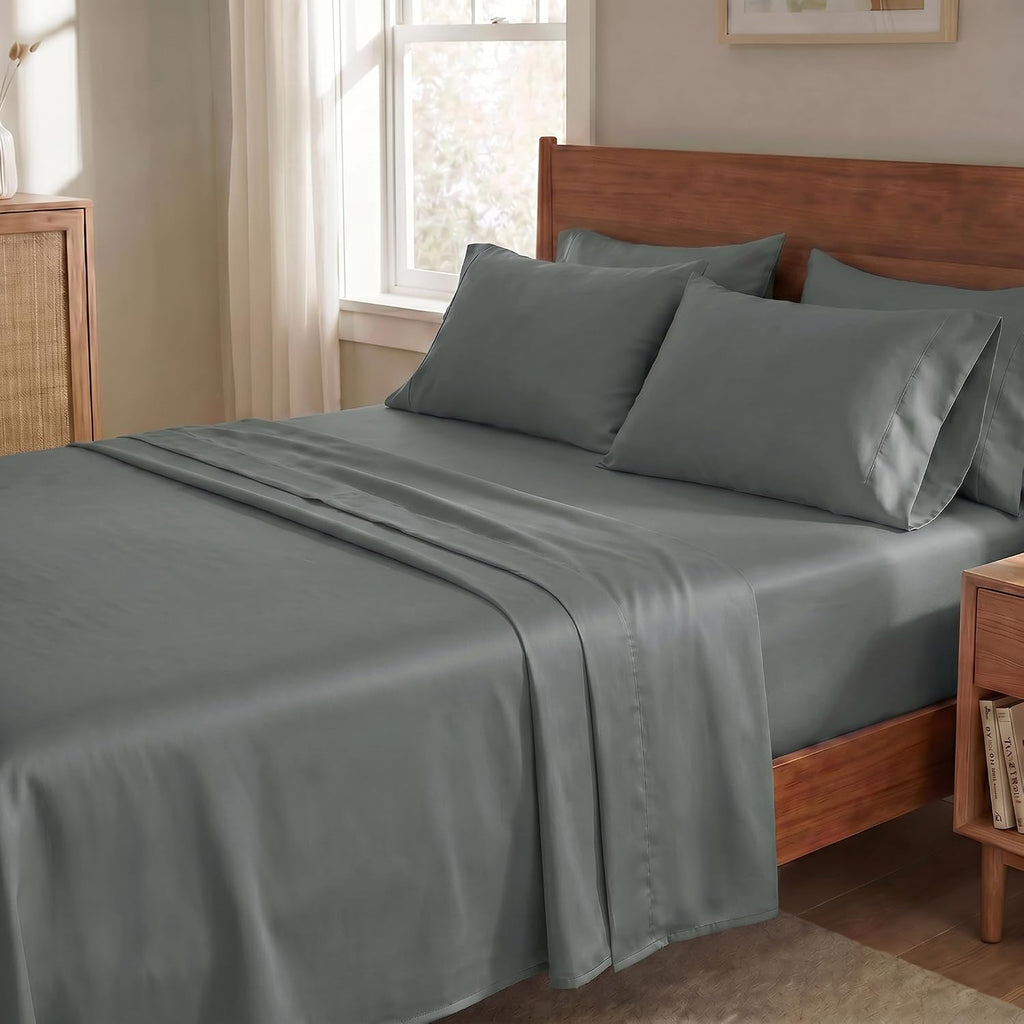 Perupima Peru Pima 415 Thread Count Percal Full Sheet Set - 100% Peruvian Pima Cotton, 4 Piece (Flat, Fitted, 2 Pillowcases) - Cooling, Cri…