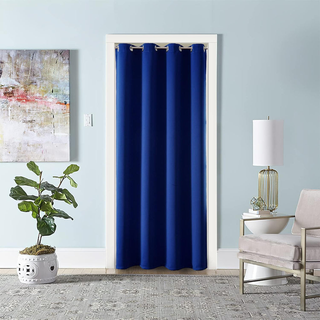 ChrisDowa Blackout Door Curtains for Doorway Privacy, Grommet Closet Curtains for bedroom closet door, Thermal Insulated Temporary Doorway…