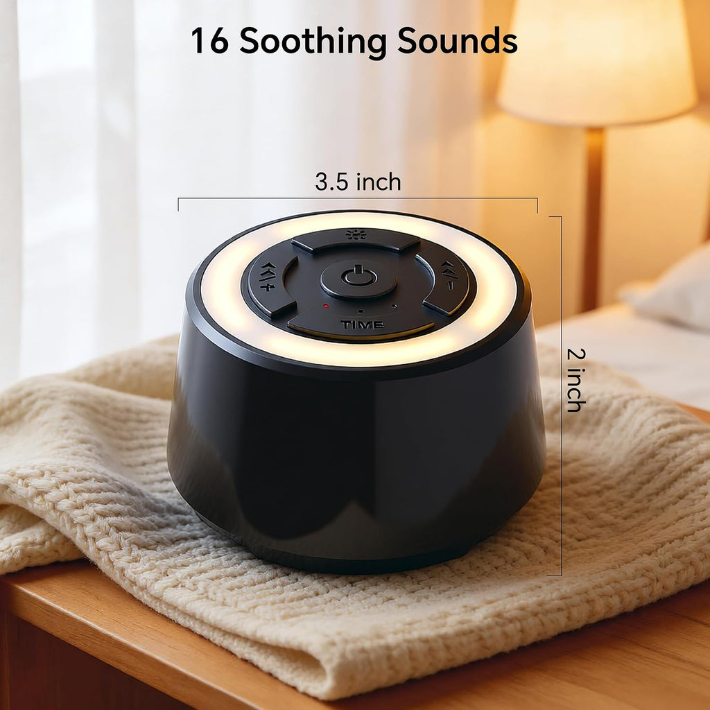 SPLENPAW Noise Sound Machine with 16 Soothing Sounds, Memory Function, 3-Color Night Light White Noise Machine for Adults, Babies &…