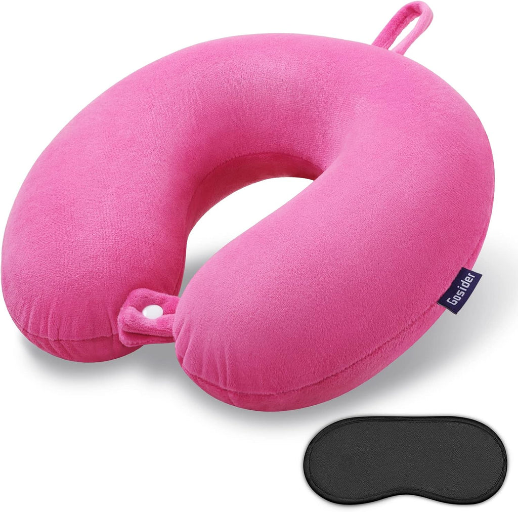 Travel Pillow Memory Foam, Comfortable Travel Neck Pillow U Shape, Support Neck and Head to Relieve Fatigue, Portable Neck Pillow…