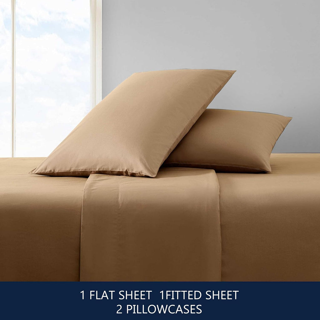 Nautica King Bed Sheets, Lightweight Cotton Percale Bedding Set with Matching Pillowcases, Crisp & Cool, Oeko-Tex Certified (Bayview Solid…