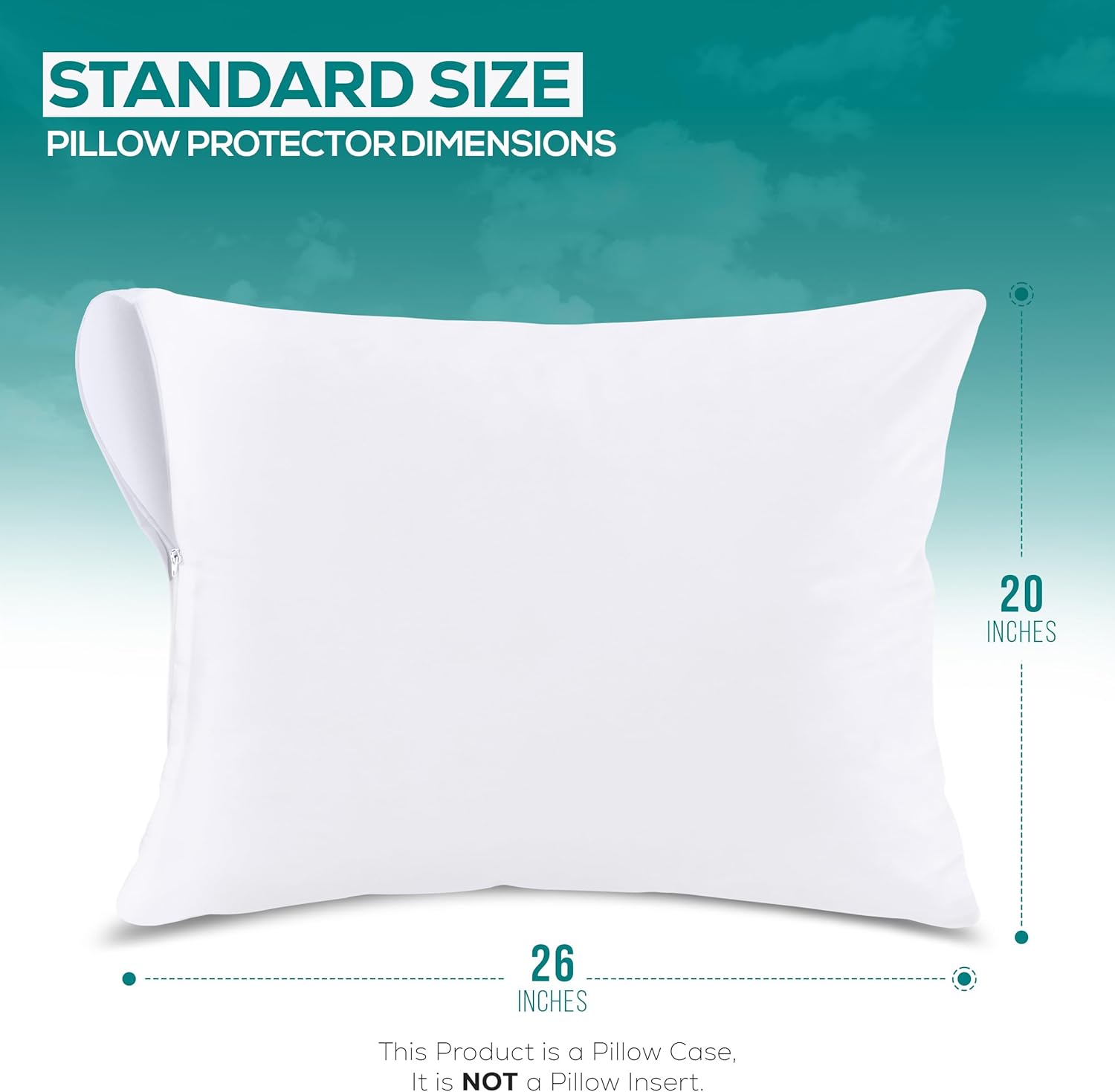 Utopiabedding Set of 6 Pillow Protectors with Zipper Standard Size, Bed Bug and Dust Mite Proof Pillow Covers, Ultra Soft Pillow Encasement…
