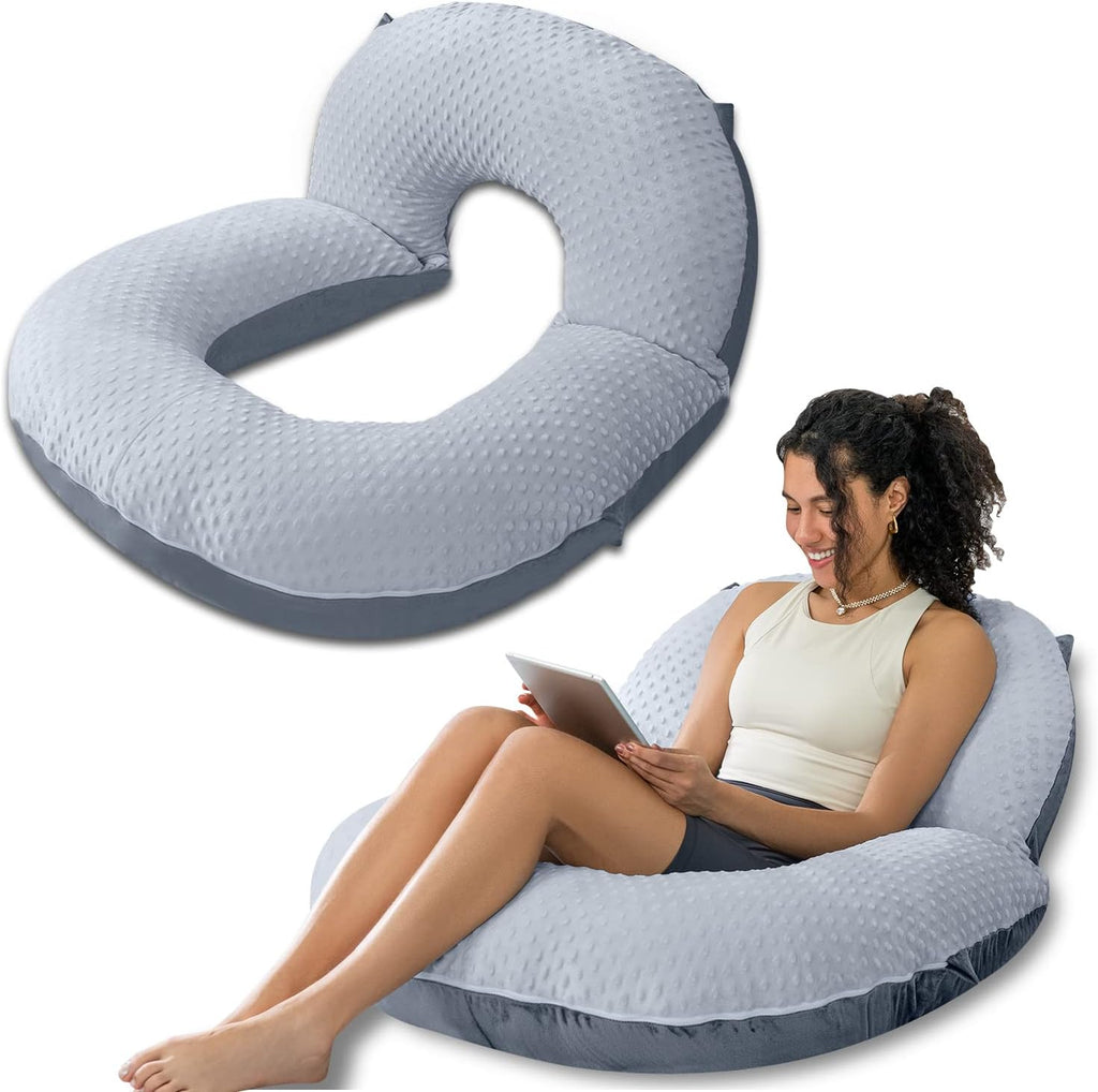Insen Reading Pillow, Back Pillow for Sitting in Bed for Reading, Nurse & Relax, Reading Pillow for Adults, Moms & Kids, Sit Up Pillow for…