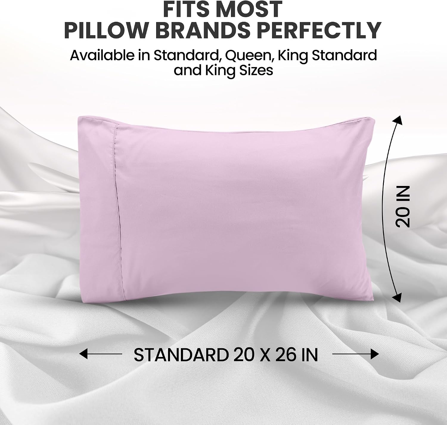 Utopiabedding Utopia Bedding Pillow Cases Standard Size 2-Pack – Soft Brushed Microfiber – Envelope Closure – Perfect for Hospitals, Hotels…