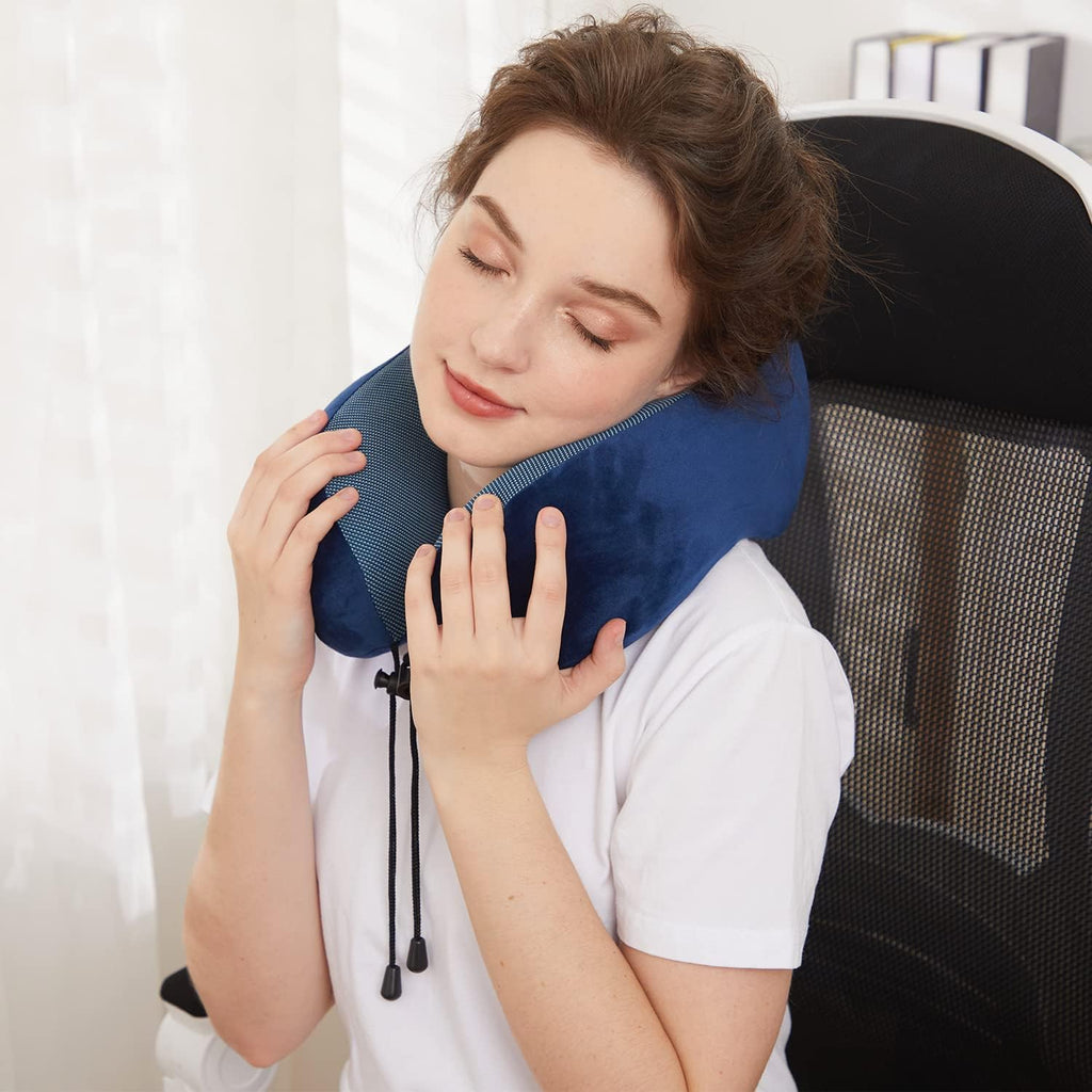 TALLGONeckPillowAlwaysHere TALLGO Travel Pillow, Memory Foam Neck Pillow Head Support Soft Pillow for Sleeping Rest, Airplane Car & Home Us…