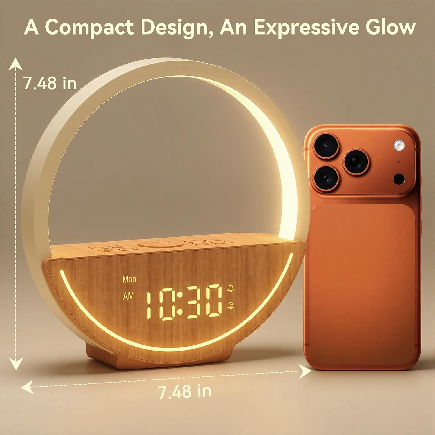 Vivilumens Wake Up Light Sunrise Alarm Clock - White Noise Sound Machine with 20 Soothing Sounds Sleep Better, Weekdays/Weekends Dual…