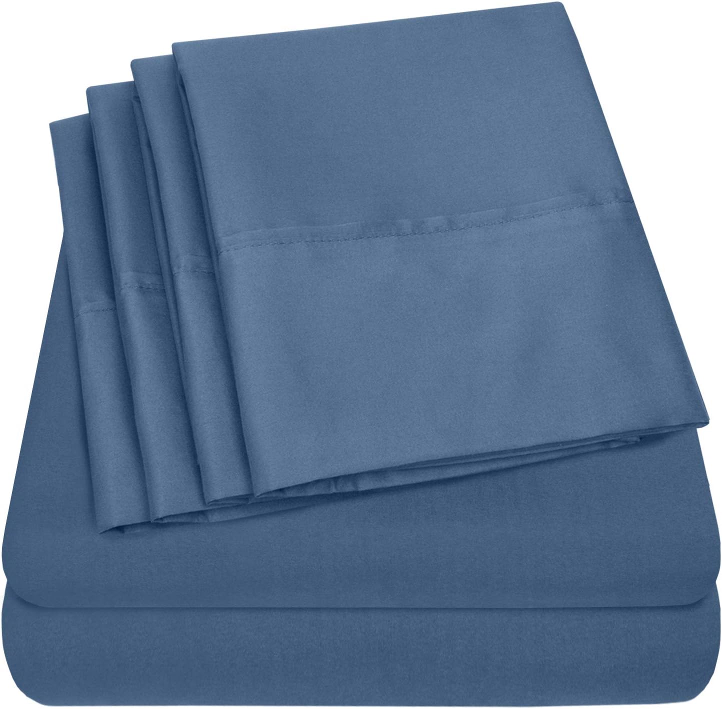King Size Bed Sheets - 6 Piece 1500 Supreme Collection Fine Brushed Microfiber Deep Pocket King Sheet Set Bedding - 2 Extra Pillow Cases…