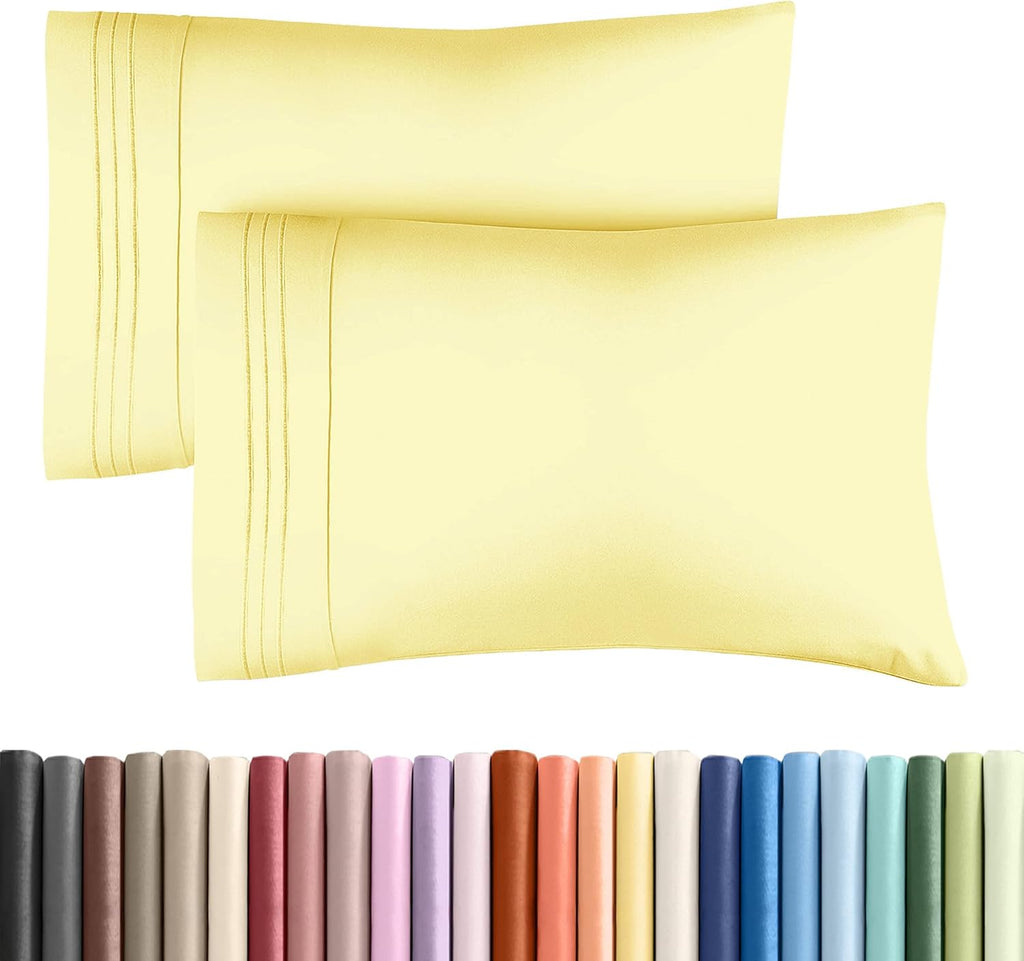 King Pillow Cases Set of 2 - Ultra Soft Hotel Quality Pillowcase Covers - Comfy, Cozy & Wrinkle Free - Shrinkage, Stain and Fade…