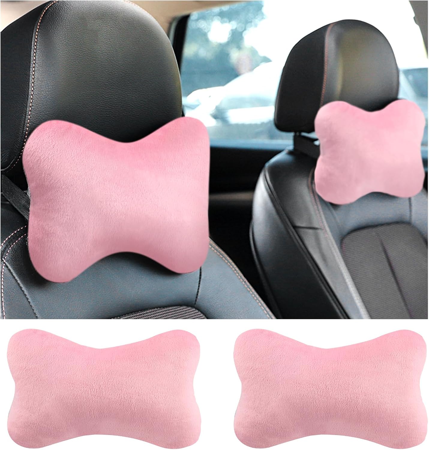 2PCS Car Headrest Pillow, Soft & Comfortable Car Neck Pillow for Driving Fatigue Relieve, All-Season Universal Cars Head Rest Pillows…