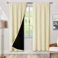 BGment 100% Blackout Curtains for Bedroom with Black Liner, Double Layer Thermal Insulated Full Room Darkening Noise Canceling Rod Pocket…