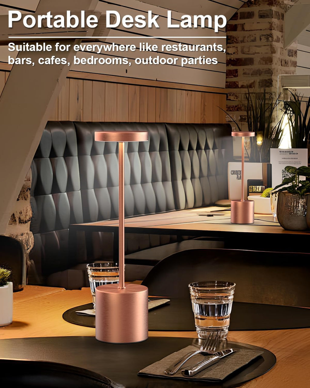 Swinerton Cordless Table Lamps Rechargeable, Portable LED Desk Lamp, 5000mAh Battery Powered Wireless Table Light - 3 Color Dimmable…