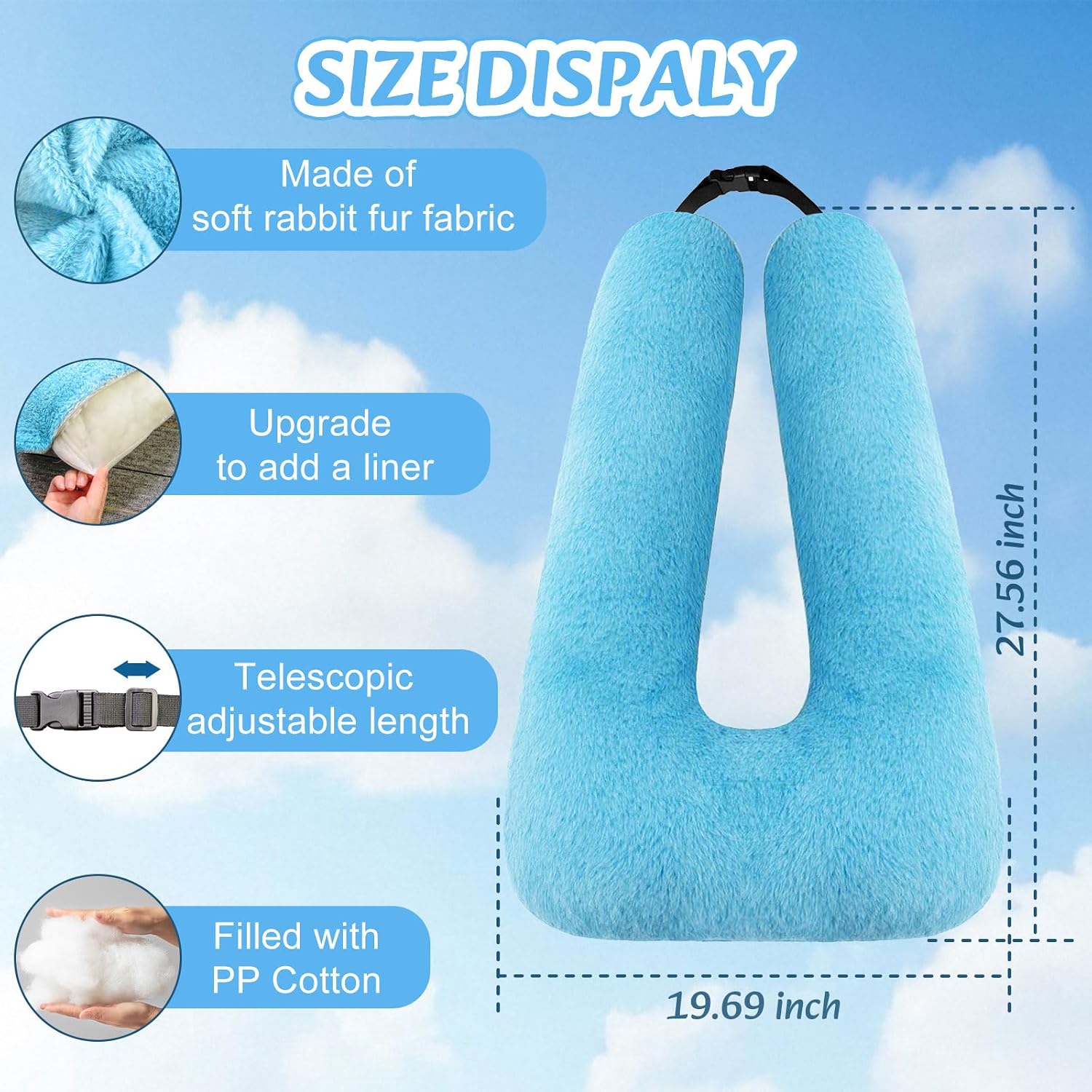 Swemos Travel Pillow, Car Pillow for Kids & Adults - Ergonomic Travel Pillows Sleeping Aid for Neck & Body Support, Car Travel Essentials…