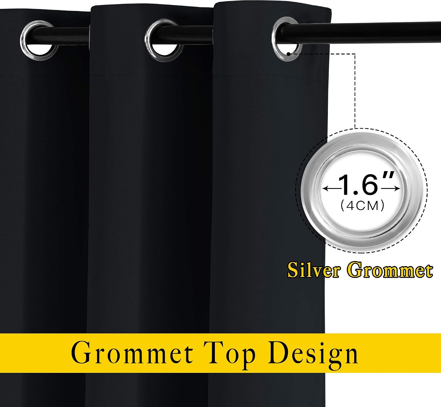 Nicetown Patio Blackout Curtain Panels - Thermal Insulated Grommet Blackout Drapes Light Blinds Room Darkening Window Treatments for Villa/…
