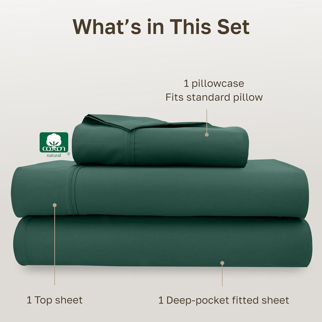 CaliforniaDesignDen California Design Den Soft 100% Cotton Sheets Twin XL Size Set, 400 Thread Count Good Housekeeping Award Winner, Silky…