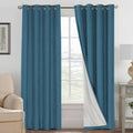 H.VERSAILTEX 100% Blackout Curtains for Bedroom Thermal Insulated Linen Textured Curtains Heat and Full Light Blocking Drapes Living Room…