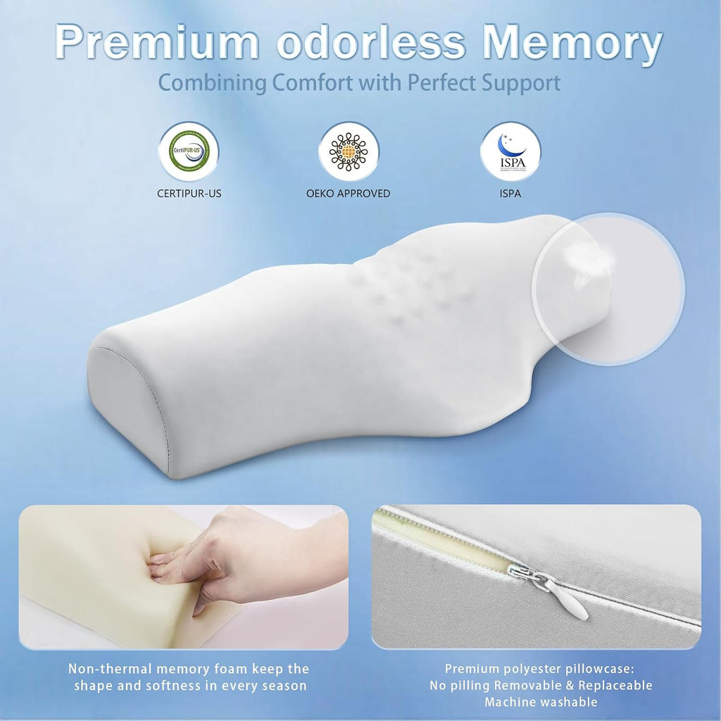 BBHNO Cervical Neck Pillows, Orthopedic Roll Pillow for Neck, Sleeping Decompression Devices Support and Shoulder Relaxer, High-Densit…