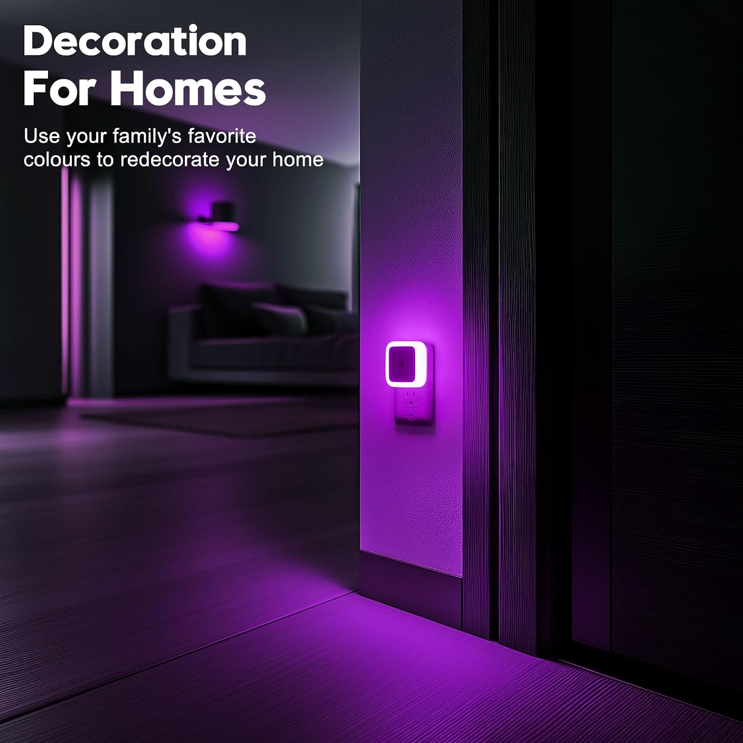 Sujeet Night Light, Night Lights Plug into Wall 4-Pack, Pink Plug in Night Light, Dusk to Dawn Night Lamp Led Night Lights for Bedroom…