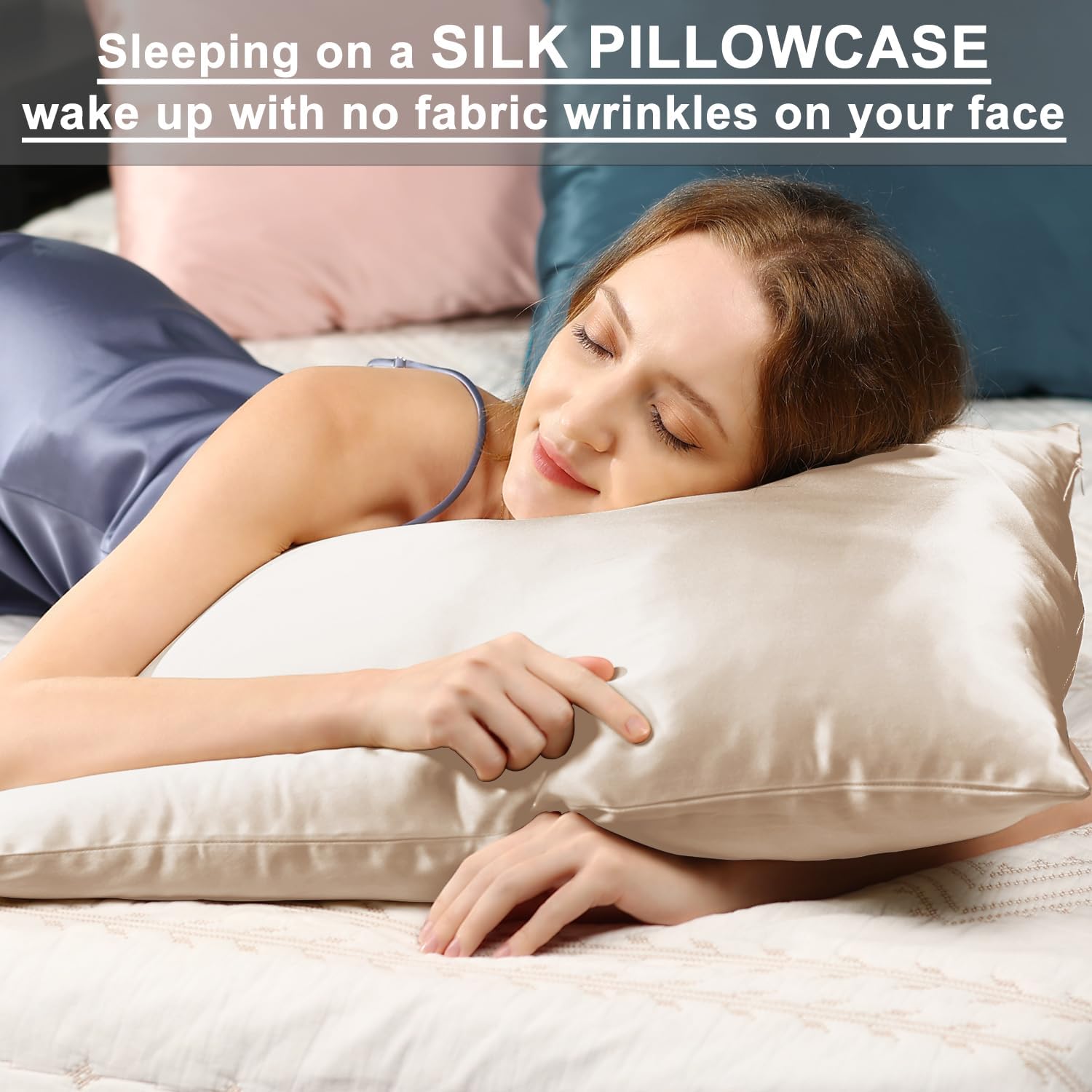 Ravmix Silk Pillow Cases with Zipper, 21momme Mulberry Silk Pillowcase for Hair Skin everyday comfort, Soft Smooth Breathable Cool Pillow…