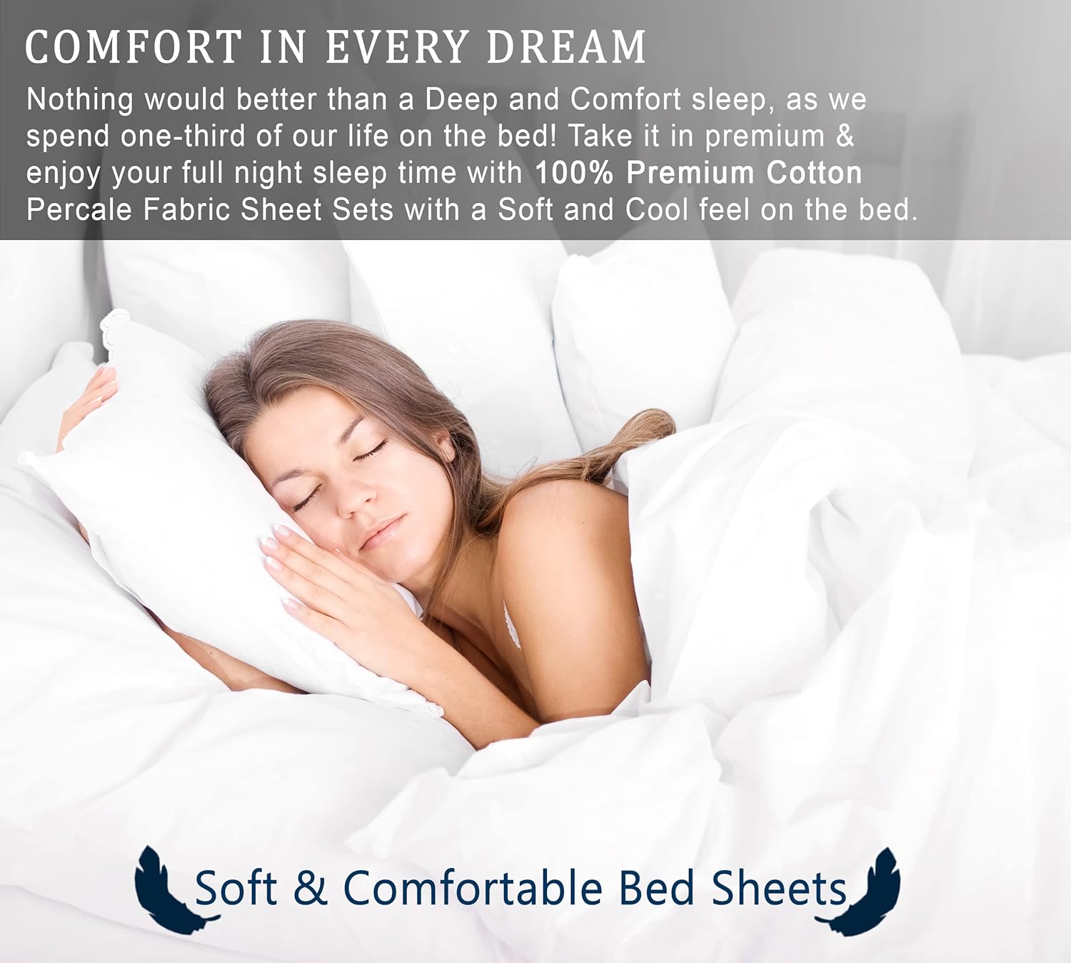 Ruvanti 100% Cotton Percale Sheets Twin Size – Crisp Cooling Bed Sheets for Hot Sleepers, Deep Pocket 16”, Soft Breathable & Durable Hotel-…