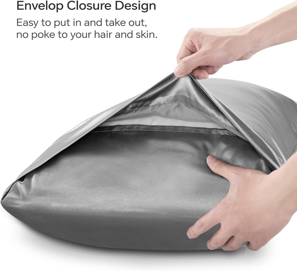 Bedelite Satin Body Pillow Cover, Super Soft and Cooling Body Pillow Pillowcase for Hair and Skin, Breathable Silky Full Long Pillowcase Co…