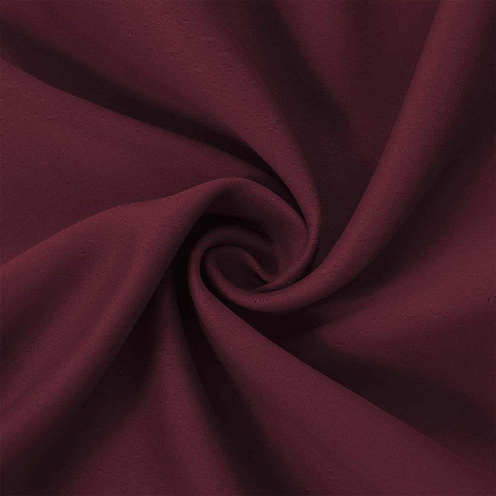 Lemomo Burgundy Red Blackout Curtains 66 x 63 Inch Length/Set of 2 Curtain Panels/Thermal Insulated Room Darkening Blackout Curtains for Be…