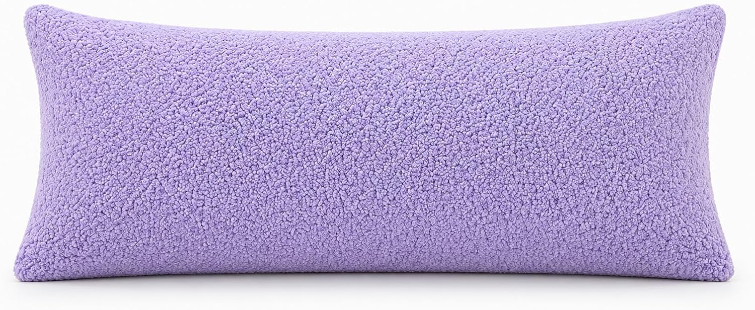 Reafort Sherpa Body Pillow Cover 21" x 54", Plush Fleece Long Body Pillowcase with Zipper Closure, Ultra Soft Fluffy Cozy Decorative…