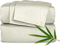 PureBamboo Pure Bamboo Full Sheets, Genuine 100% Organic Viscose Derived from Bamboo Bed Sheet Set, Luxuriously Soft & Cooling, Double Stit…
