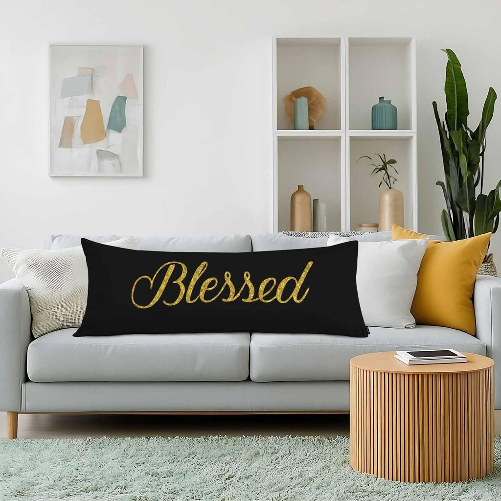 Body Pillowcases with Zipper Blessed, Golden Christian Verse Body Pillow Covers Cushion Case 20 X 54 Inch, Bible Quote Outdoor Body…