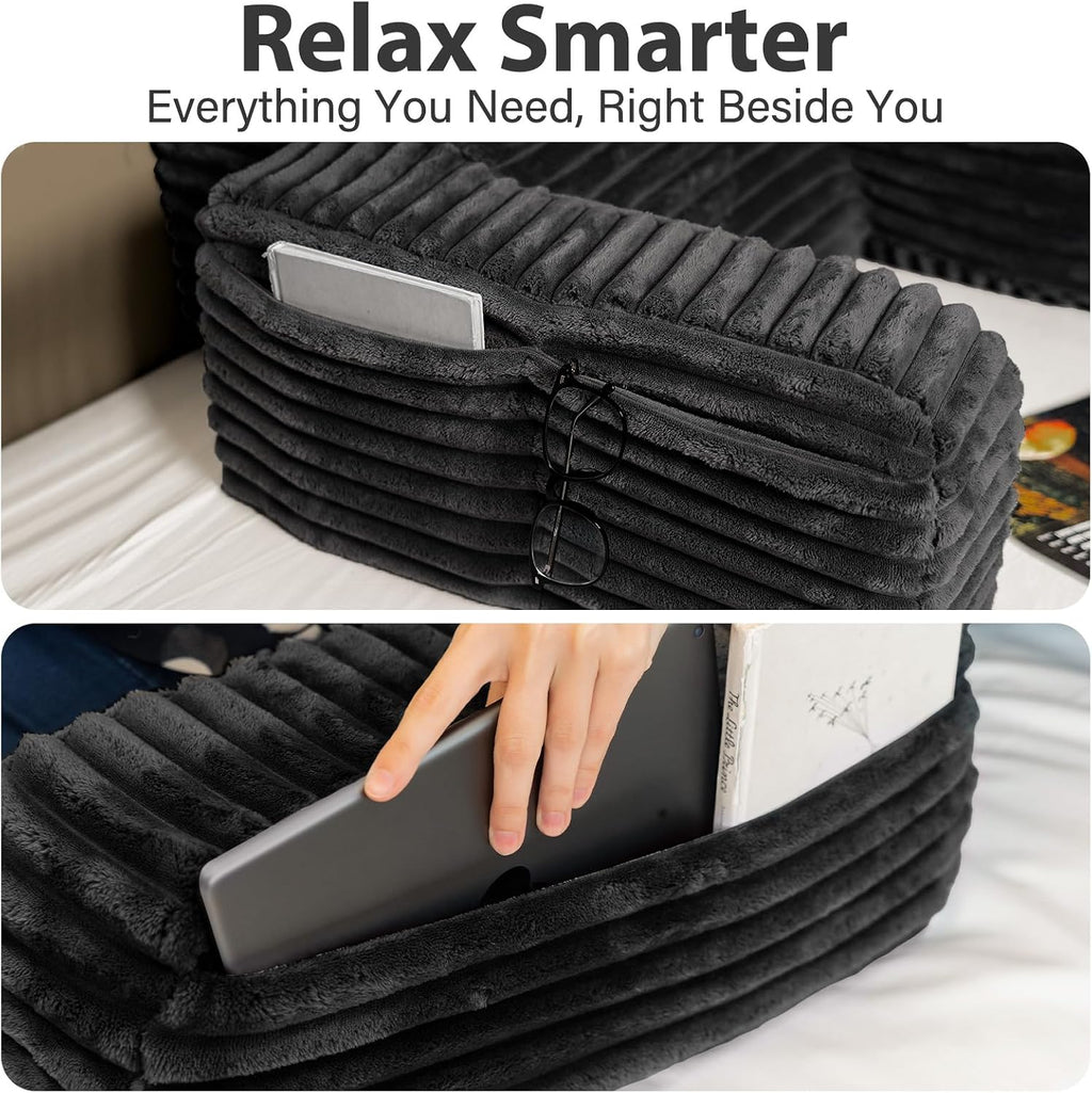 ENITYA 22" XL Ergonomic Bed Pillow for Sitting Up, Backrest Cushion for Reclining, Gaming, Resting, Watching TV, Recovery in Bed, Couch or…