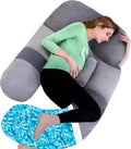 Shredded Memory Foam Body Pillow, Pregnancy Pillows for Sleeping, Maternity Pillow for Pregnant Women, Memory Foam Filling U Shaped Body…