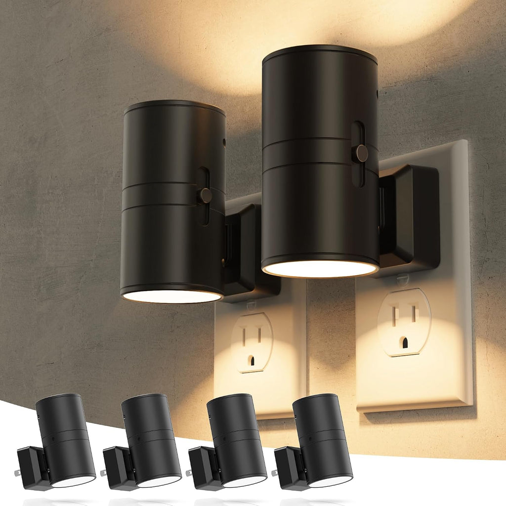 Briignite Night Lights Plug into Wall, Modern LED Night Light Plug in, Dusk to Dawn Sensor, Soft White 3000K, 0-100LM Adjustable…