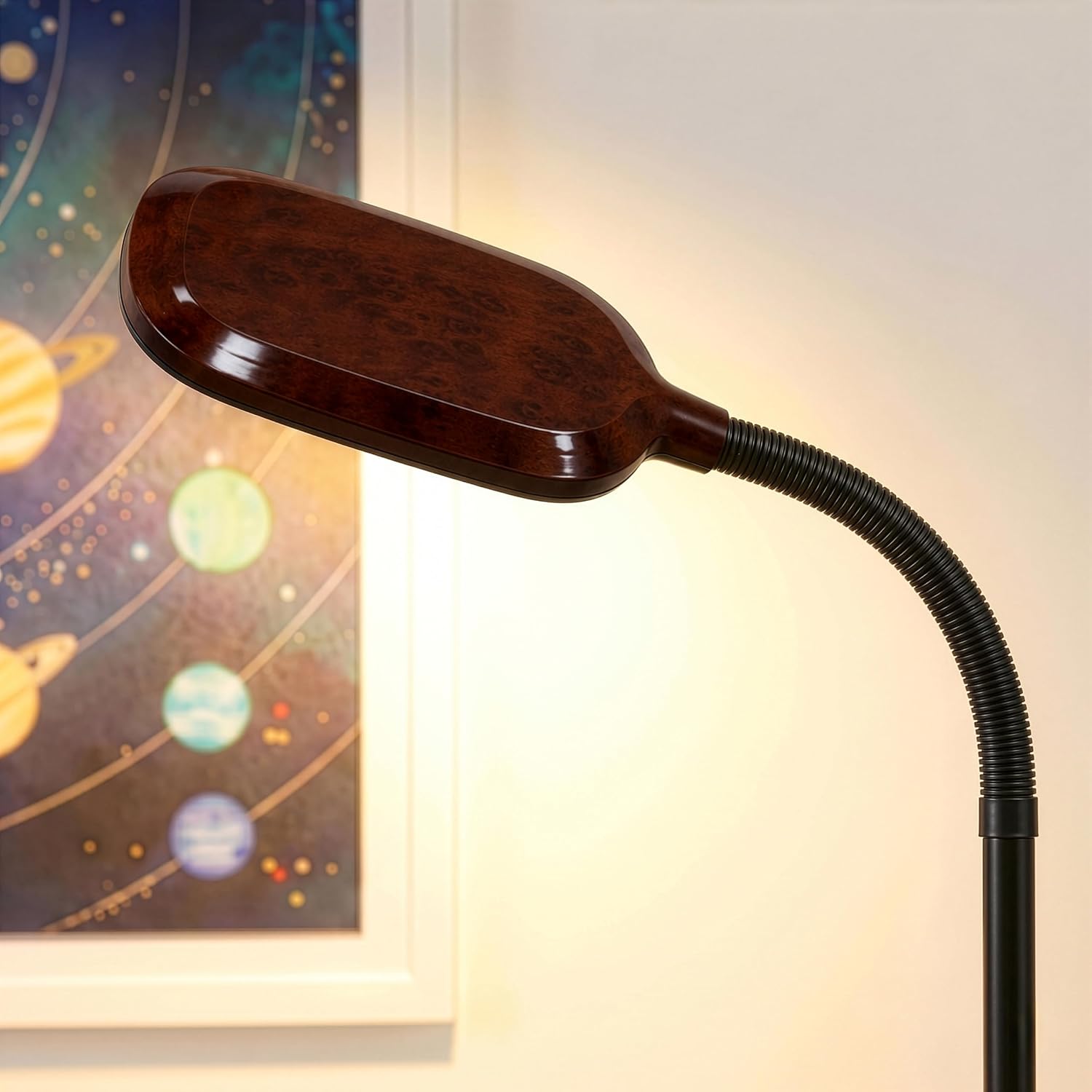 Brightech Litespan - Bright LED Floor Reading Lamp for Over Chair Crafts and Reading, Estheticians' Light for Lash Extensions, Adjustable S…