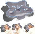 Famkcy Cervical Pillow for Neck, Ergonomic Memory Foam Pillow with Ice Silk Pillowcase, Adjustable Contour Neck Support Pillow for Side Ba…