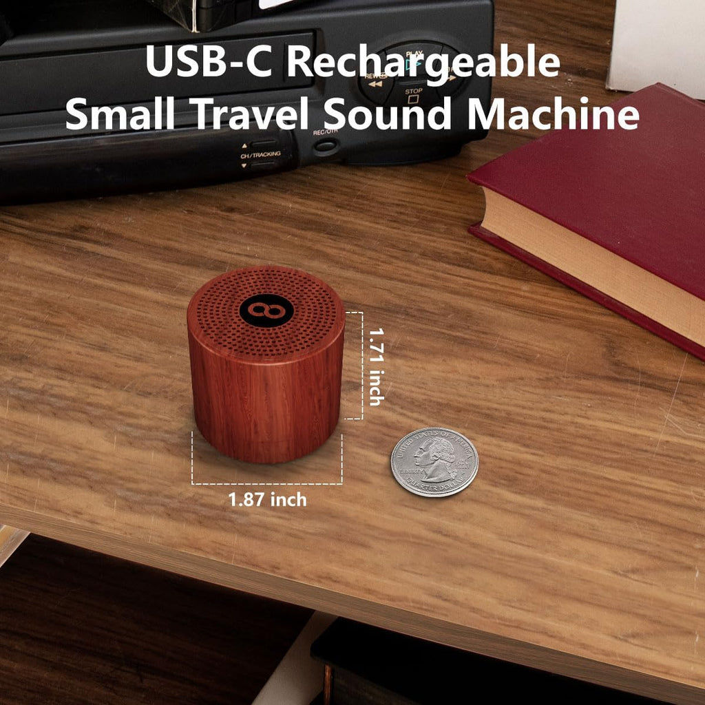 Hushingwhitenoisemachine Portable White Noise Machine Mini Sound Machine with 30 Soothing Sounds Rechargeable for Adults Newborn Kids Sleep…